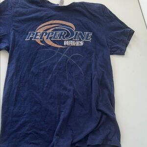 Pepperdine Waves Blue Men's Short Sleeve Tee